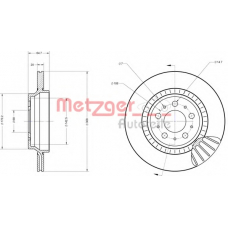 6110378 METZGER Тормозной диск