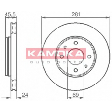 1032136 KAMOKA Тормозной диск