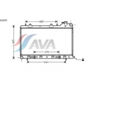 SU2075 AVA Радиатор, охлаждение двигателя