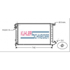 0700421 KUHLER SCHNEIDER Радиатор, охлаждение двигател