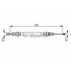 1 987 477 150 BOSCH Трос, стояночная тормозная система