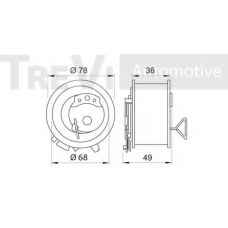 SK092999/3 SK Натяжной ролик, ремень грм