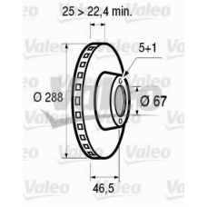 186467 VALEO Тормозной диск