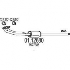 01.12680 MTS Труба выхлопного газа