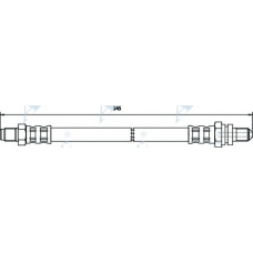 HOS3586 APEC Тормозной шланг