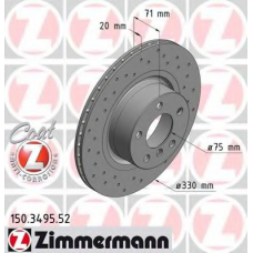 150.3495.52 ZIMMERMANN Тормозной диск