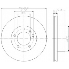 8DD 355 108-931 HELLA Тормозной диск