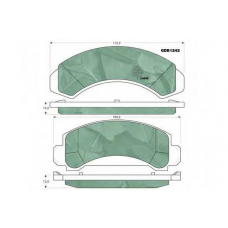 GDB1242 TRW Комплект тормозных колодок, дисковый тормоз