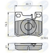 CBP01067 COMLINE Комплект тормозных колодок, дисковый тормоз