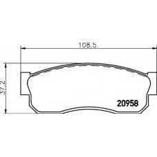 8DB 355 006-081 HELLA Комплект тормозных колодок, дисковый тормоз