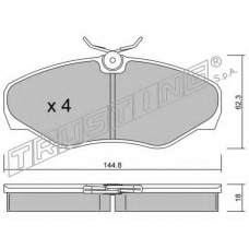 347.2 TRUSTING Комплект тормозных колодок, дисковый тормоз