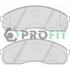 5000-1595 PROFIT Комплект тормозных колодок, дисковый тормоз