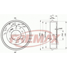 BD-8312 FREMAX Тормозной барабан