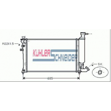 1500071 KUHLER SCHNEIDER Радиатор, охлаждение двигател