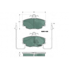 GDB1428 TRW Комплект тормозных колодок, дисковый тормоз