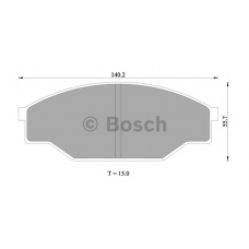 0 986 505 347 BOSCH Комплект тормозных колодок, дисковый тормоз