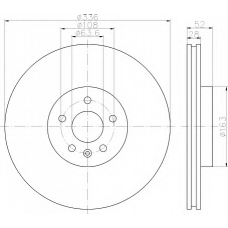 8DD 355 119-131 HELLA Тормозной диск