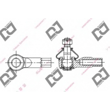 DE1080 DJ PARTS Наконечник поперечной рулевой тяги