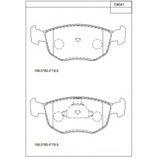 KD6541 ASIMCO Комплект тормозных колодок, дисковый тормоз