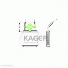 32-0080 KAGER Теплообменник, отопление салона