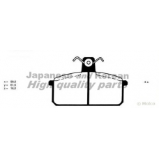 K012-15 ASHUKI Комплект тормозных колодок, дисковый тормоз