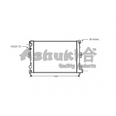 QP55-04 ASHUKI Радиатор, охлаждение двигателя