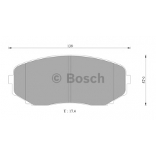 0 986 AB2 373 BOSCH Комплект тормозных колодок, дисковый тормоз