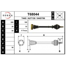 T68044 EAI Приводной вал