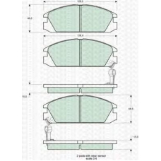 8110 40853 TRIDON Brake pads - front