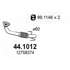 44.1012 ASSO Труба выхлопного газа