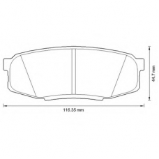 572597B BENDIX Комплект тормозных колодок, дисковый тормоз