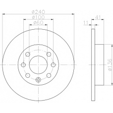 8DD 355 108-301 HELLA PAGID Тормозной диск