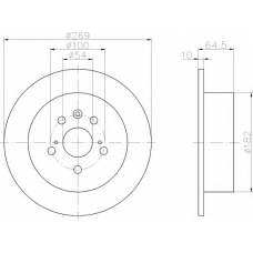 8DD 355 104-061 HELLA Тормозной диск