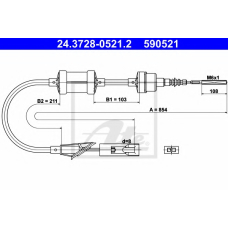 24.3728-0521.2 ATE Трос, управление сцеплением