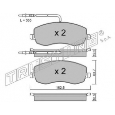 864.0 TRUSTING Комплект тормозных колодок, дисковый тормоз