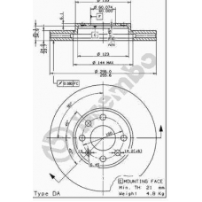 09.7628.14 BREMBO Тормозной диск