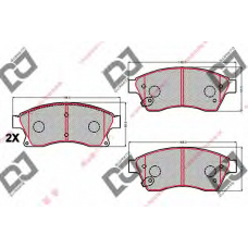 BP2151 DJ PARTS Комплект тормозных колодок, дисковый тормоз