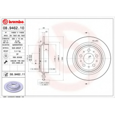 08.9462.11 BREMBO Тормозной диск