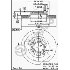 09.4115.10 BREMBO Тормозной диск