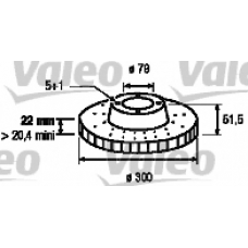 186815 VALEO Тормозной диск