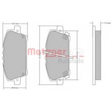 1170384 METZGER Комплект тормозных колодок, дисковый тормоз