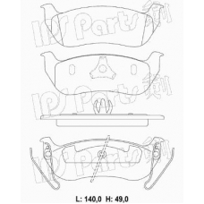 IBR-1991 IPS Parts Комплект тормозных колодок, дисковый тормоз