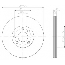 8DD 355 102-671 HELLA PAGID Тормозной диск