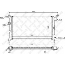 10-25225-SX STELLOX Радиатор, охлаждение двигателя