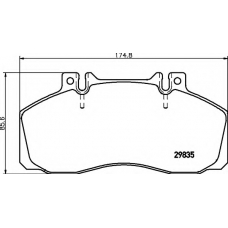 8DB 355 005-311 HELLA Комплект тормозных колодок, дисковый тормоз