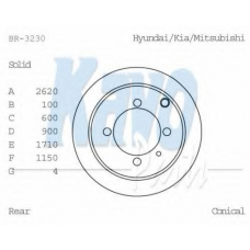 BR-3230 KAVO PARTS Тормозной диск