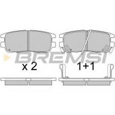 BP2574 BREMSI Комплект тормозных колодок, дисковый тормоз