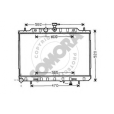 195640B SOMORA Радиатор, охлаждение двигателя