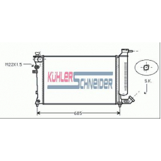 1504201 KUHLER SCHNEIDER Радиатор, охлаждение двигател