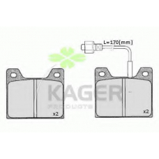 35-0341 KAGER Комплект тормозных колодок, дисковый тормоз